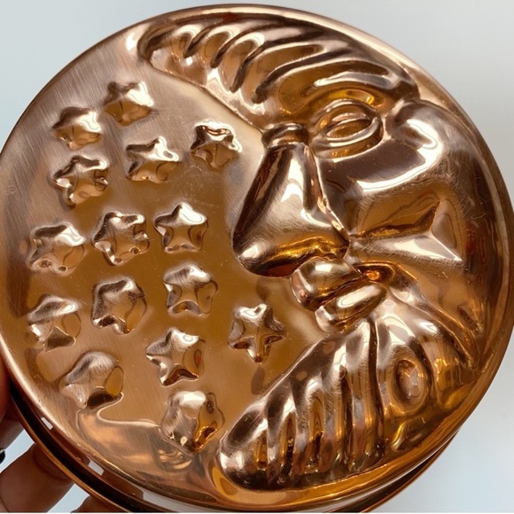 Vintage Copper Moon And Stars Celestial Copper Baking Mold ODI Made In Korea - Picture 2 of 11